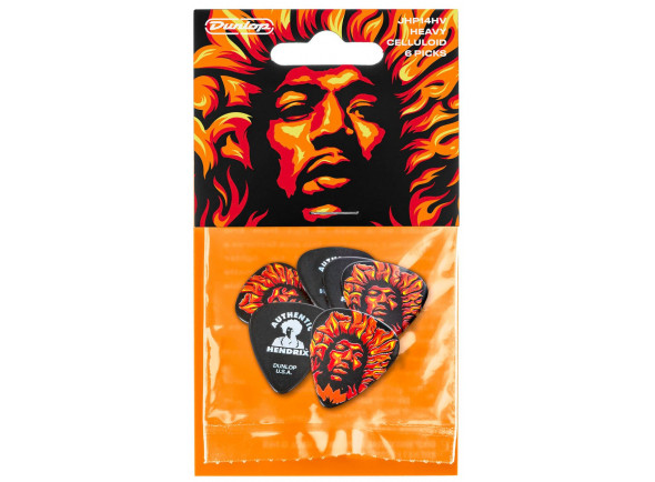Dunlop JHP14HV Jimi Hendrix 69 Psych Series Voodoo Fire Celluloid Heavy 6-Pack Dunlop JHP14HV Jimi Hendrix 69 Psych Series Voodoo Fire Celluloid Heavy 6-Pack